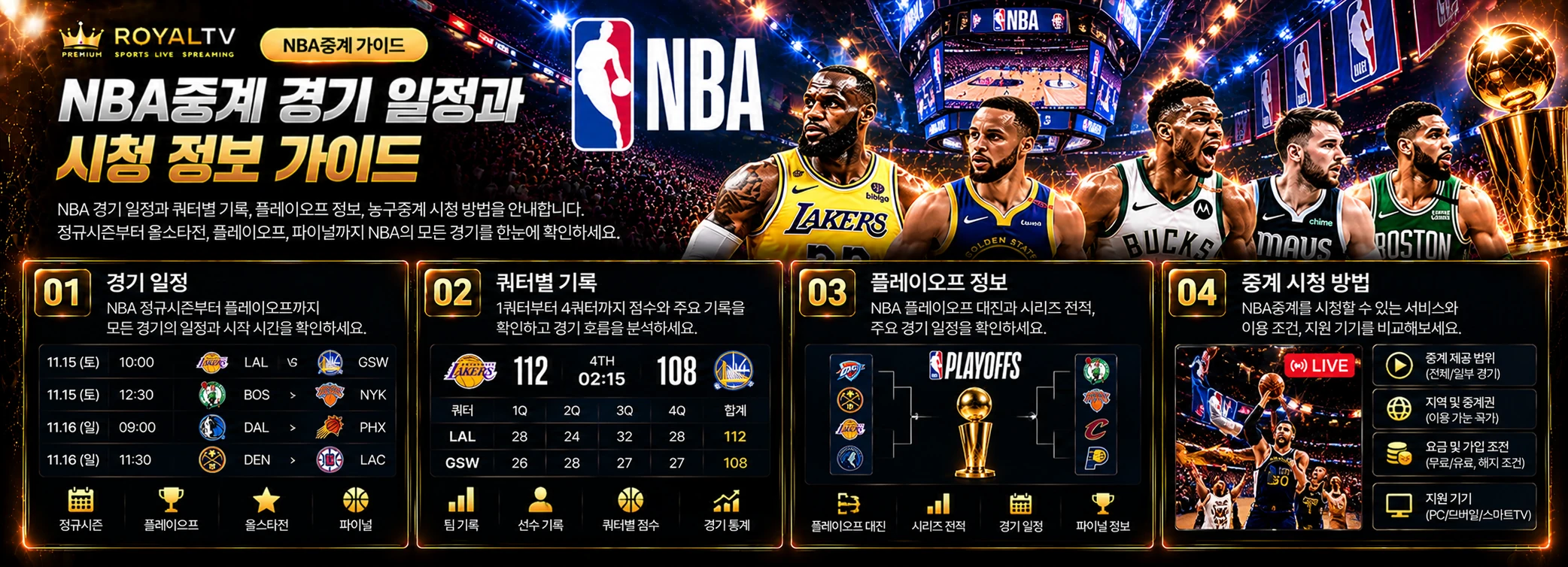 NBA중계 경기 일정과 시청 정보 가이드 전용 AI 이미지