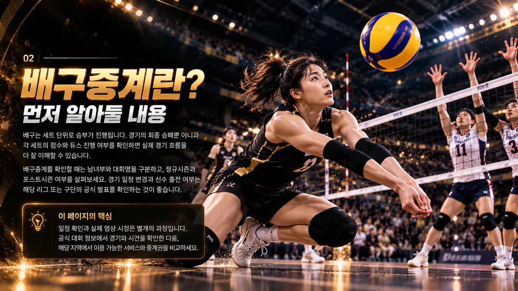 배구중계란? 먼저 알아둘 내용 관련 독립 AI 이미지